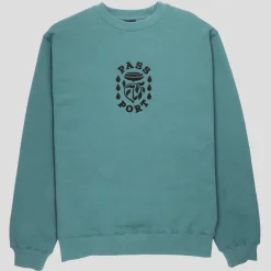 Pass~Port Fountain Embroidery Sweater - Washed Teal