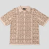 Pass~Port Fretworks Knit Polo - Sand