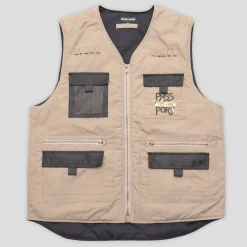 Pass~Port Frog Lure Ripstop Fishing Vest - Khaki