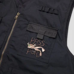 Pass~Port Frog Lure Ripstop Fishing Vest - Black