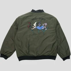 Pass~Port Gardening Satin Jacket - Forest Green