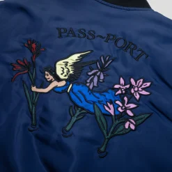 Pass~Port Gardening Satin Jacket - Navy