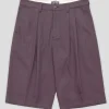 Pass~Port Herringbone Leagues Club Short - Dark Plum
