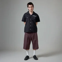 Pass~Port Herringbone Leagues Club Short - Dark Plum