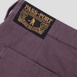 Pass~Port Herringbone Leagues Club Short - Dark Plum