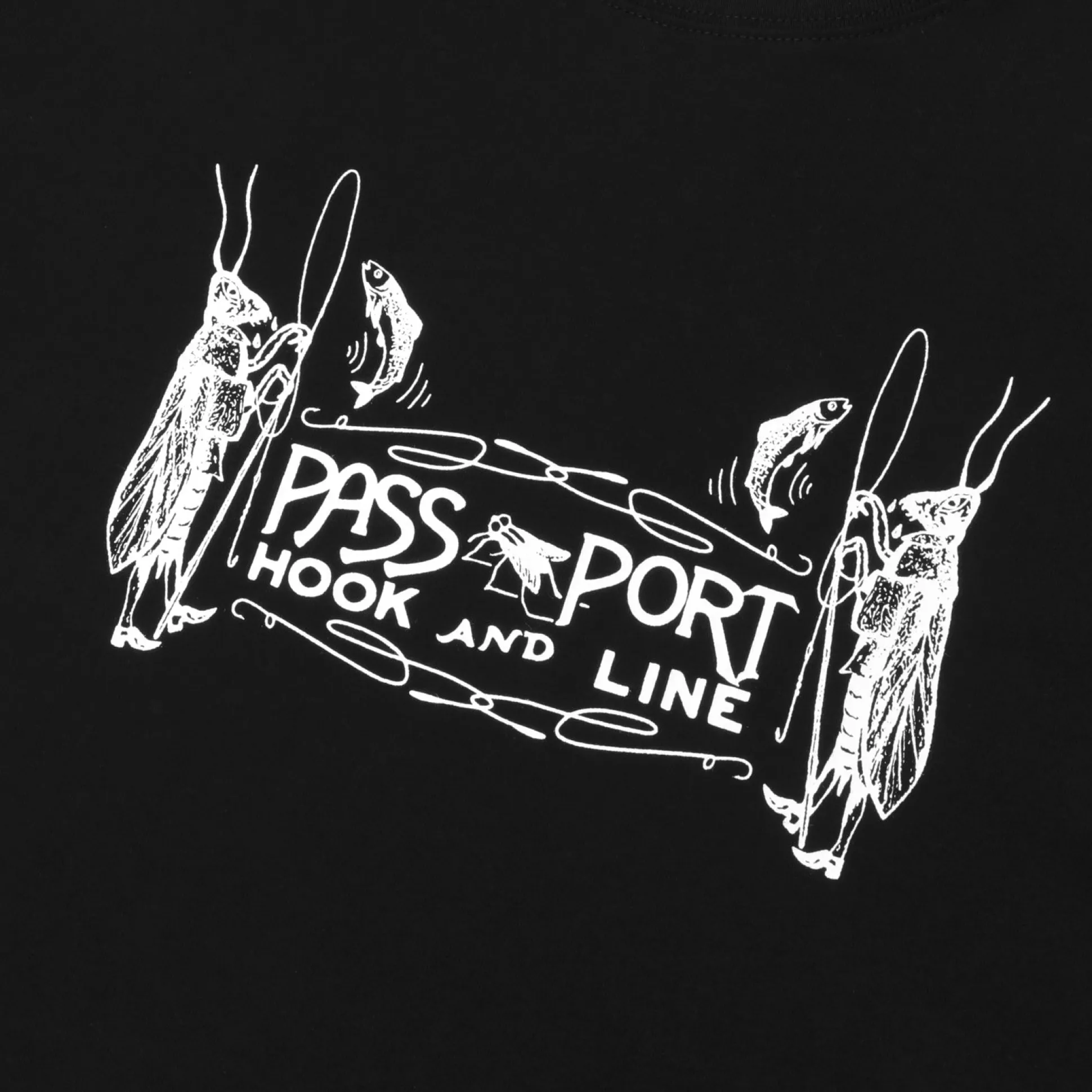 Pass~Port Hook & Line Tee - Black