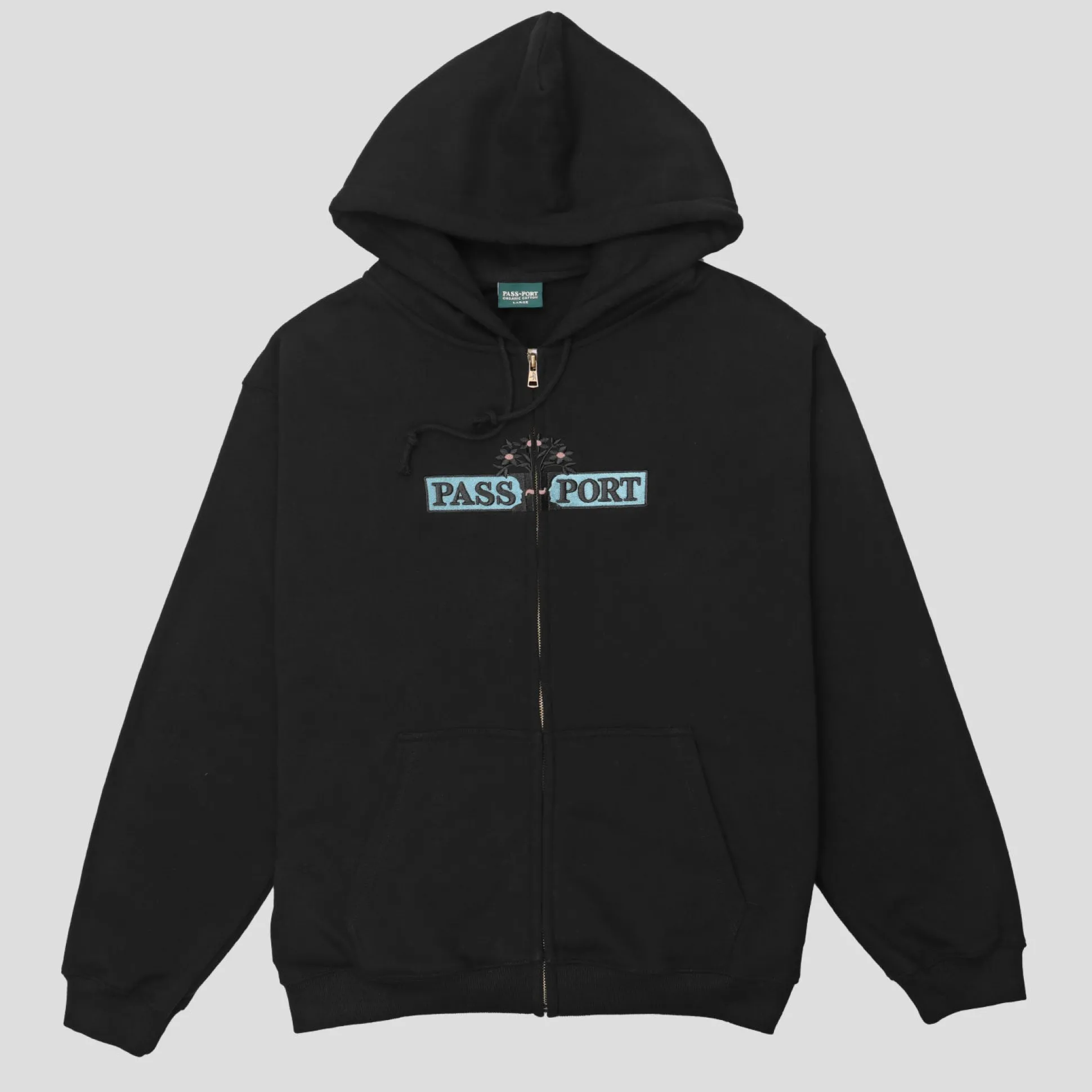 Pass~Port House Plant Organic Zip Hoodie - Black
