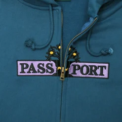Pass~Port House Plant Organic Zip Hoodie - Teal
