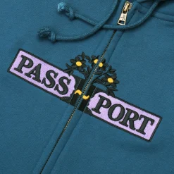 Pass~Port House Plant Organic Zip Hoodie - Teal