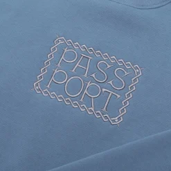 Pass~Port Invasive Embroidered Sweater - Washed Out Blue
