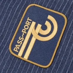 Pass~Port Long Con Striped Denim Packers Jacket - Dark Indigo