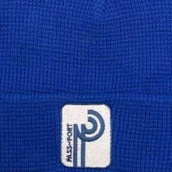 Pass~Port Long Con Waffle Knit Beanie - Royal Blue