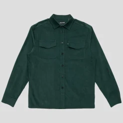 Pass~Port Micro Cord Workers Shirt - Forest Green