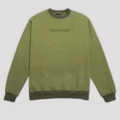 Pass~Port Official Contrast Organic Sweater - Olive