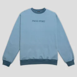 Pass~Port Official Contrast Organic Sweater - Baltic Blue