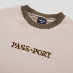Pass~Port Official Contrast Organic Sweater - Khaki