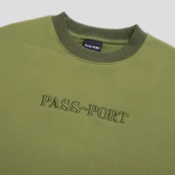 Pass~Port Official Contrast Organic Sweater - Olive