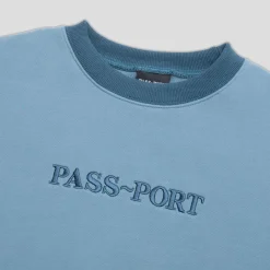 Pass~Port Official Contrast Organic Sweater - Baltic Blue