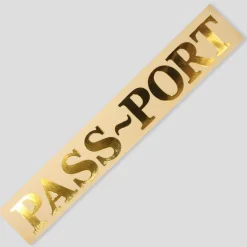 PASS~PORT OFFICIAL DIE CUT STICKER GOLD