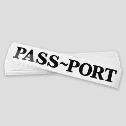 PASS~PORT OFFICIAL DIE CUT STICKERS BLACK