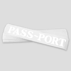 PASS~PORT OFFICIAL DIE CUT STICKER WHITE