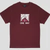 Pass~Port One Way Tee - Maroon
