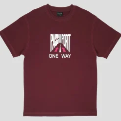 Pass~Port One Way Tee - Maroon