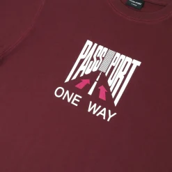 Pass~Port One Way Tee - Maroon