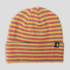 Pass~Port Organic Cotton Stripe Knit Beanie - Mustard Multi