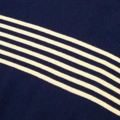 Pass~Port Organic Cotton Stripe Knit Sweater - Navy / Cream