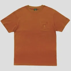 Pass~Port Organic Embroidery Pocket Tee - Burnt Orange