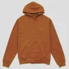 Pass~Port Organic Embroidery Hoodie - Burnt Orange