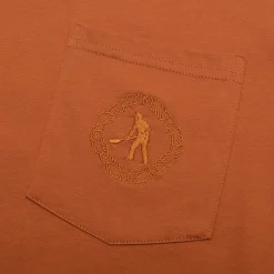 Pass~Port Organic Embroidery Pocket Tee - Burnt Orange