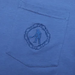 Pass~Port Organic Embroidery Pocket Tee - Royal Blue