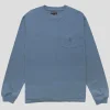 Pass~Port Organic Pocket Long-sleeve Tee - Blue