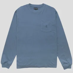 Pass~Port Organic Pocket Long-sleeve Tee - Blue