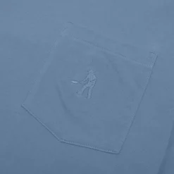 Pass~Port Organic Pocket Long-sleeve Tee - Blue