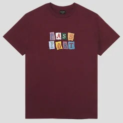 Pass~Port Patchwork Tee - Maroon