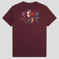 Pass~Port Patchwork Tee - Maroon