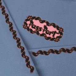 Pass~Port Pattoned Sweater - Washed out Blue