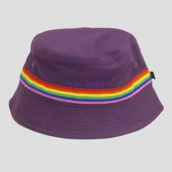 PASS~PORT "PRIDE" RIBBON CANVAS BUCKET CAP PURPLE