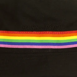 PASS~PORT "PRIDE" RIBBON CANVAS BUCKET CAP BLACK
