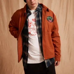 Pass~Port Radish Herringbone Workers Jacket - Deep Rust