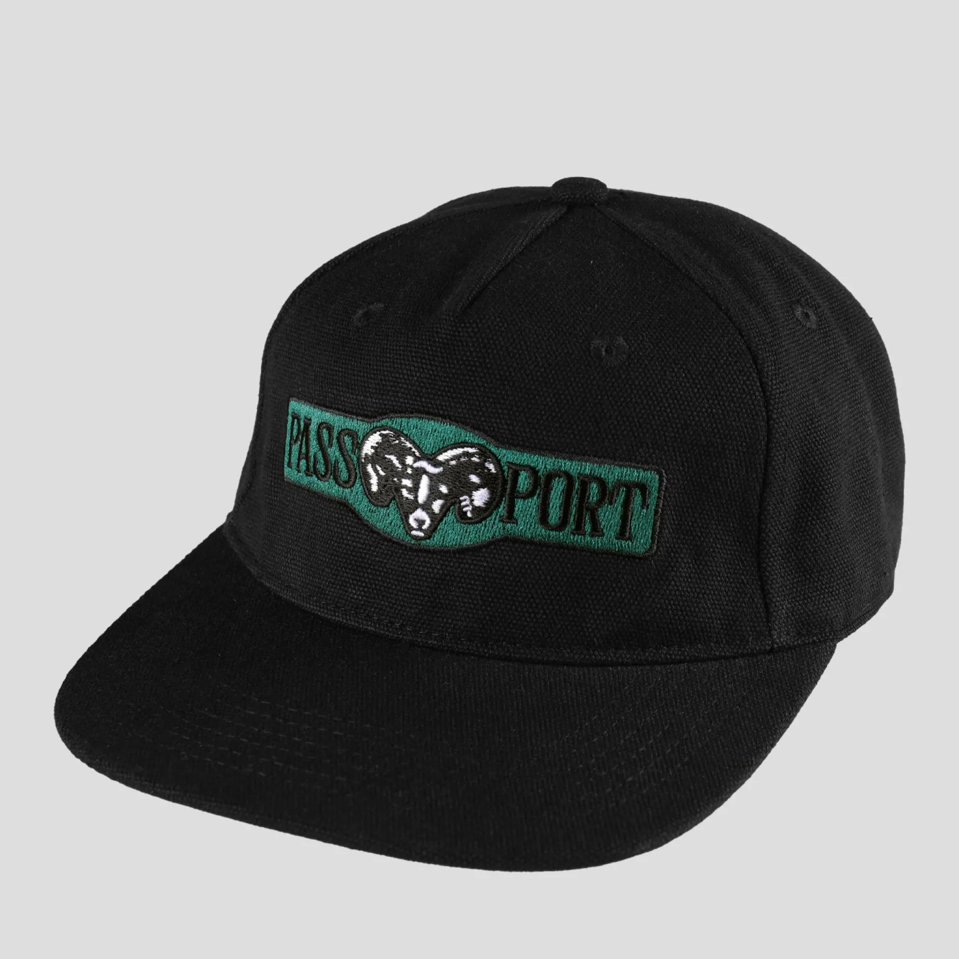 Pass~Port Ram Heavy Canvas Workers Cap - Black
