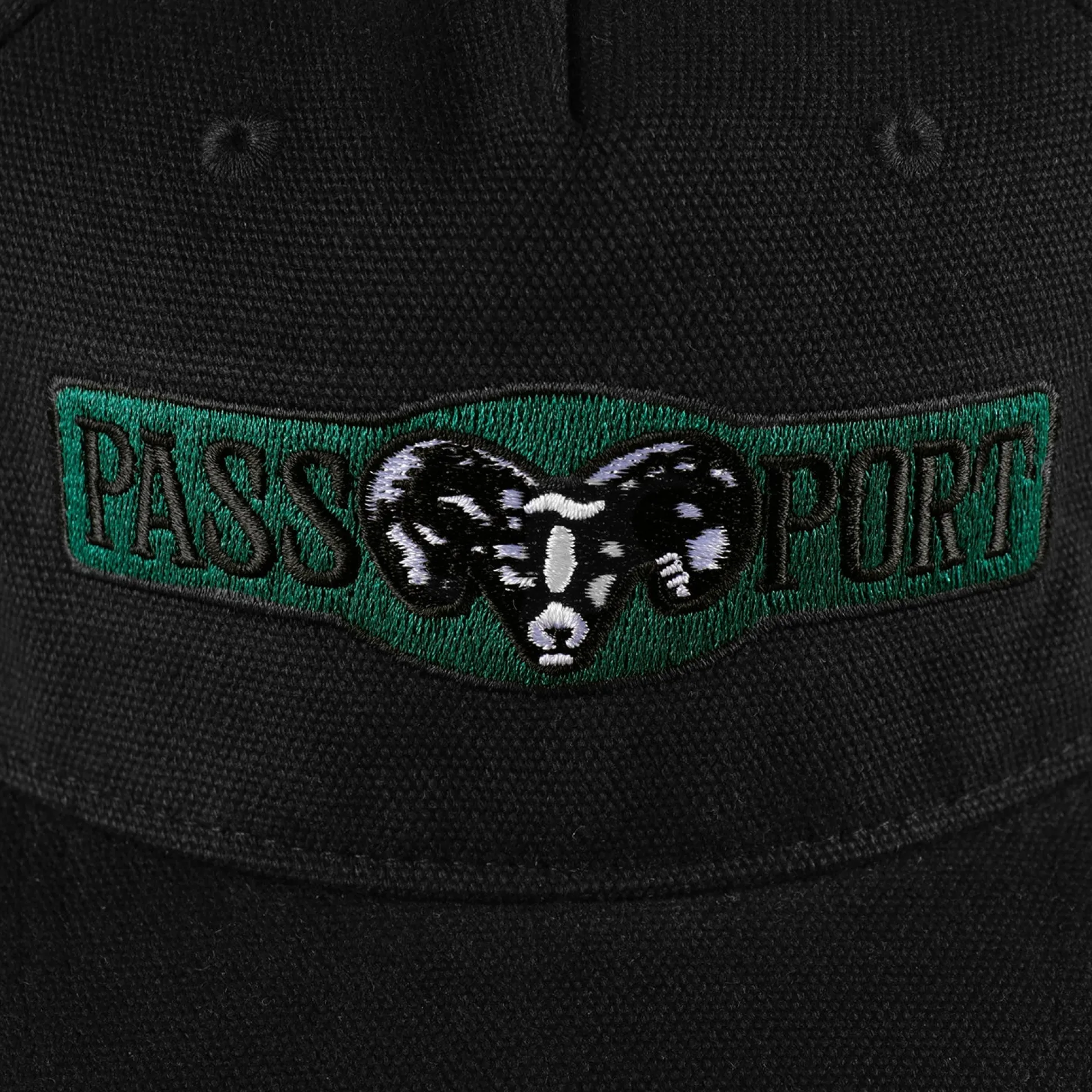 Pass~Port Ram Heavy Canvas Workers Cap - Black