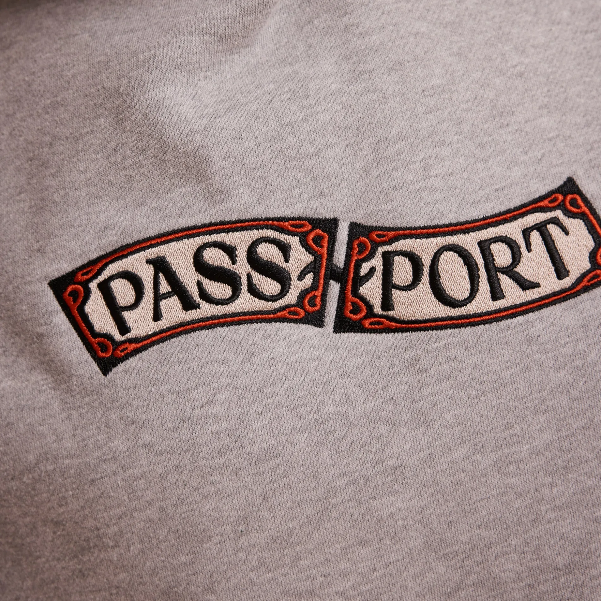 Pass~Port Red Flag Hoodie - Ash