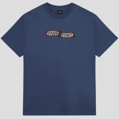 Pass~Port Red Flag Tee - Harbour Blue