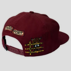 Pass~Port Red Flag Workers Cap - Maroon