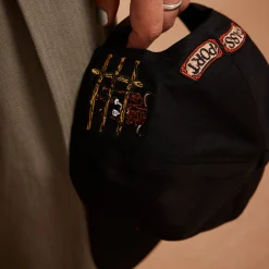 Pass~Port Red Flag Workers Cap - Maroon