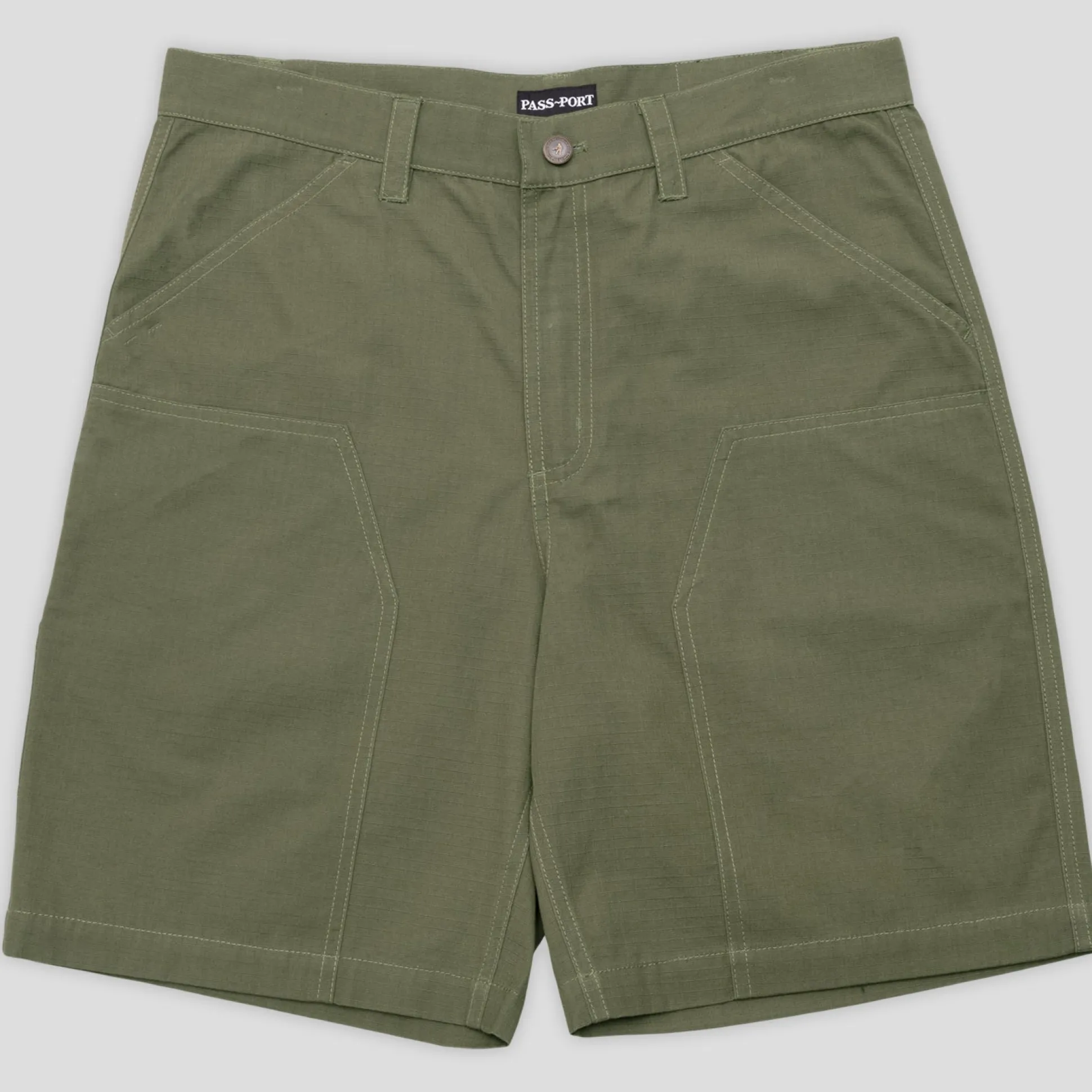 Pass~Port Ripstop Double Knee Diggers Club Short - Moss